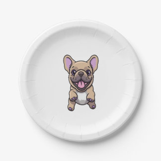 Lilac French Bulldog 9 Pappteller