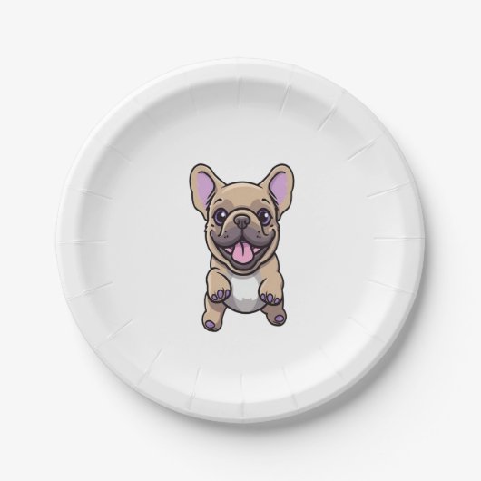 Lilac French Bulldog 9 Pappteller (Vorderseite)