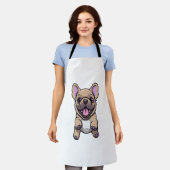 Lilac French Bulldog 9 Schürze (Getragen)