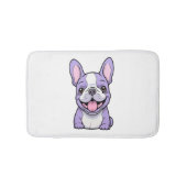 Lilac French Bulldog Badematte (Vorderseite)