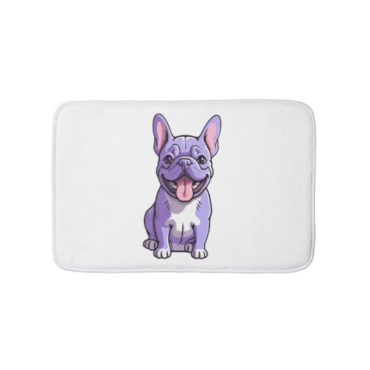 Lilac French Bulldog Badematte (Vorderseite)