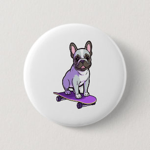 Lilac French Bulldog Button