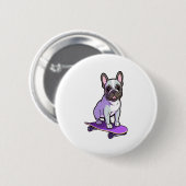 Lilac French Bulldog Button (Vorne & Hinten)