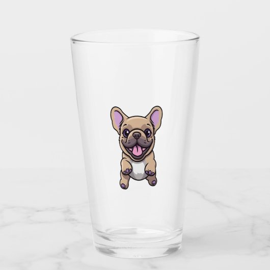 Lilac French Bulldog Glas (Vorderseite)