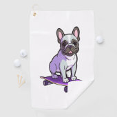 Lilac French Bulldog Golfhandtuch (Insitu)