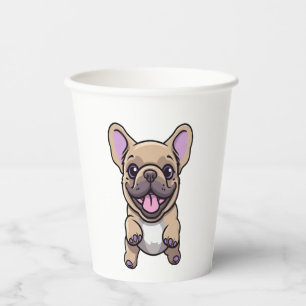 Lilac French Bulldog Pappbecher