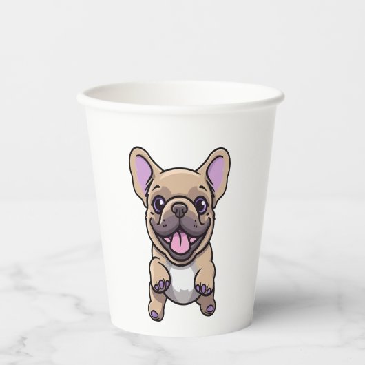 Lilac French Bulldog Pappbecher (Vorderseite)