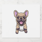 Lilac French Bulldog Schaumweinetikett (Einzelnes Label)