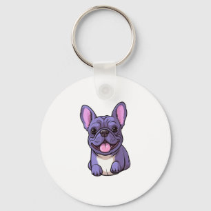Lilac French Bulldog Schlüsselanhänger