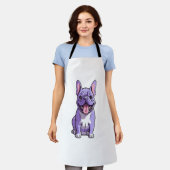 Lilac French Bulldog Schürze (Getragen)