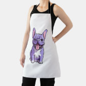 Lilac French Bulldog Schürze (InSitu)