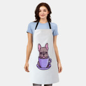 Lilac French Bulldog Schürze (Getragen)