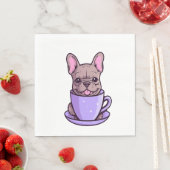 Lilac French Bulldog Serviette (Beispiel)