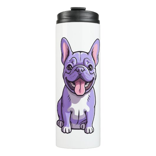 Lilac French Bulldog Thermosbecher (Vorderseite)