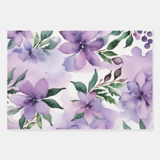 Lilac Frost AquarellfarbenPalette Geschenkpapier Set (Vorderseite 2)