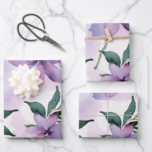 Lilac Frost AquarellfarbenPalette Geschenkpapier Set (Vorderseite)