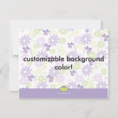 Lilac ~ Garden Babydusche Einladung (Rückseite)