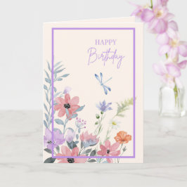Lilac Garden Birthday Card Karte