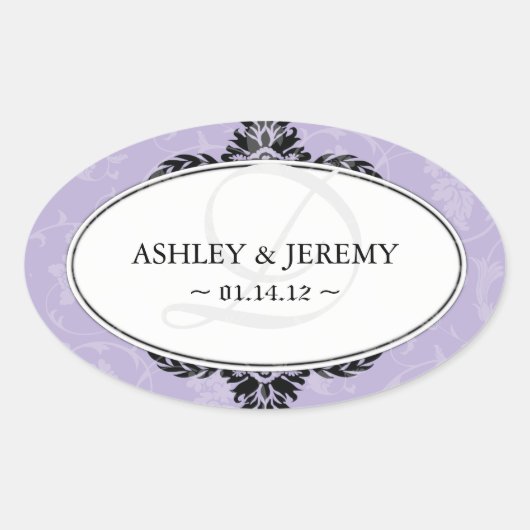 Lilac Gastgeschenk Hochzeit Stickers (Vorderseite)