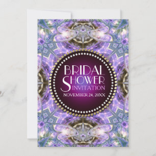 Lilac Geo Dragonfly Magic Bridal Dusche Einladung