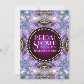 Lilac Geo Dragonfly Magic Bridal Dusche Einladung