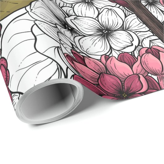 Lilac Geschenkpapier (Rolleneckpunkt)