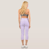 Lilac Gingham Capri Leggings (Rückseite)