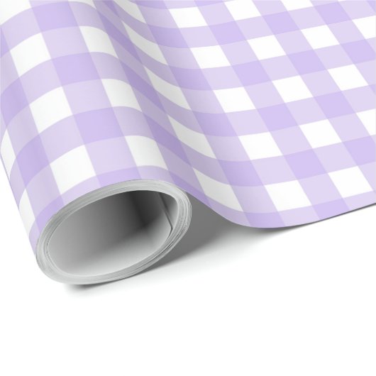 Lilac Gingham Geschenkpapier (Rolleneckpunkt)