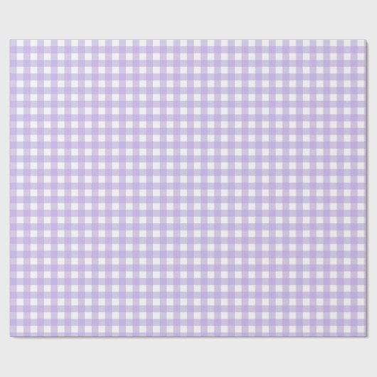 Lilac Gingham Geschenkpapier (Flach)