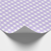 Lilac Gingham Geschenkpapier (Ecke)