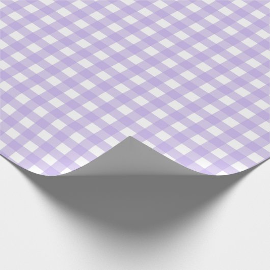 Lilac Gingham Geschenkpapier (Ecke)