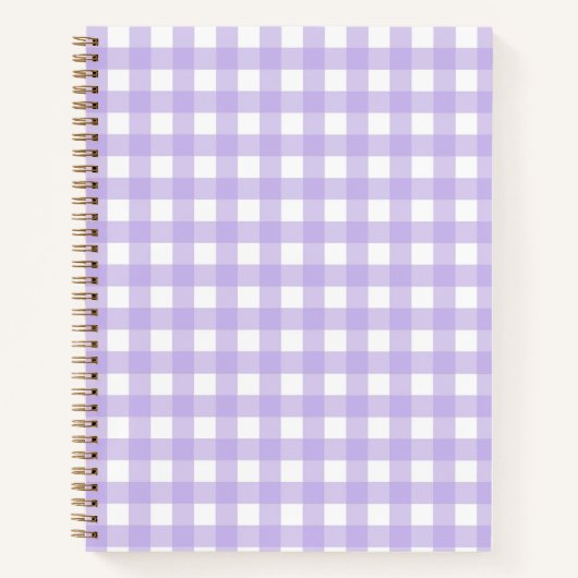 Lilac Gingham Notebook Notizblock (Vorderseite)