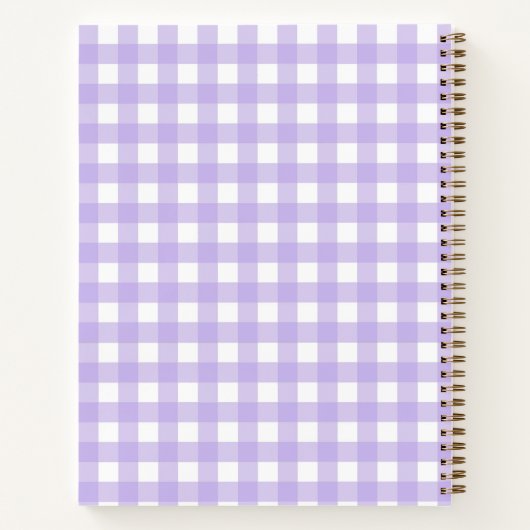 Lilac Gingham Notebook Notizblock (Rückseite)