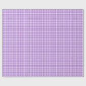 Lilac Gingham Wrapping Paper Geschenkpapier (Flach)