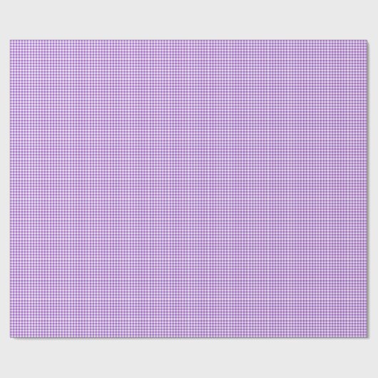 Lilac Gingham Wrapping Paper Geschenkpapier (Flach)