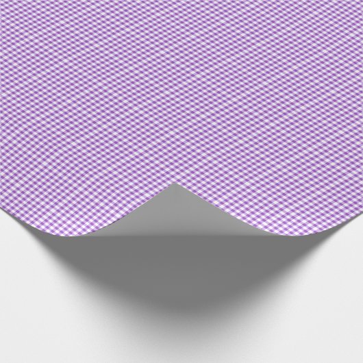 Lilac Gingham Wrapping Paper Geschenkpapier (Ecke)