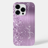 Lilac Glittery Glam Signature Case-Mate iPhone Hülle (Rückseite)