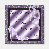 Lilac Glittery Stiletto & Streamers Sweet 16