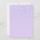 Lilac Glitzer Glam Sweet 16 Foto Einladung (Rückseite)
