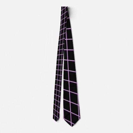 Lilac Glow Grid Neck Tie Krawatte (Rückseite)