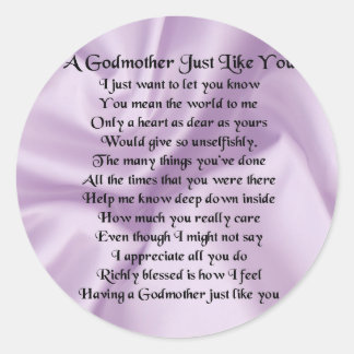 Lilac Godmutter Geem Runder Aufkleber