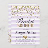 Lilac Gold Bridal Brunch Einladung Karten Mimosa (Vorne/Hinten)