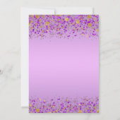 Lilac Gold Ethnic Princess Baby Dusche Einladung (Rückseite)