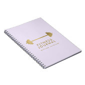 Lilac & Gold Personalisierte Fitness Journal Notizblock (Rechte Seite)
