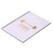 Lilac & Gold Personalisierte Fitness Journal Notizblock (Linke Seite)