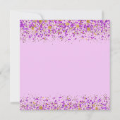 Lilac Gold Princess Baby Dusche Einladung (Rückseite)