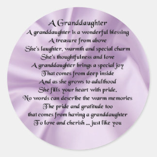 lilac Grandtochter Geem Runder Aufkleber