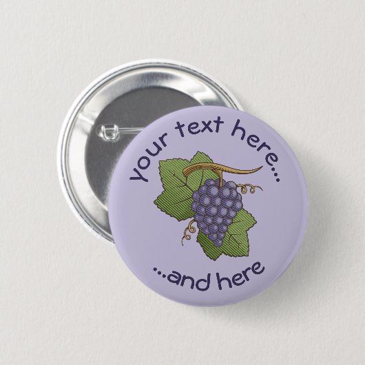 Lilac Grapes Button (Vorne & Hinten)