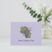 Lilac Grapes Postkarte (Stehend Vorderseite)
