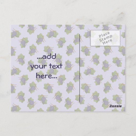 Lilac Grapes Postkarte (Rückseite)
